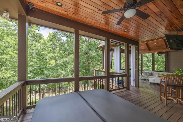 177 Selfridge Rd, Mcdonough, GA 30252 - deck featuring ceiling fan