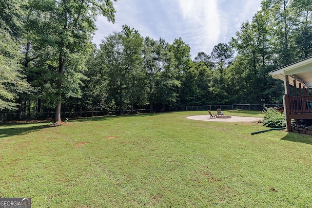 82 Post Oak Cir, Crawford, GA 30630 - view of yard featuring a fire pit