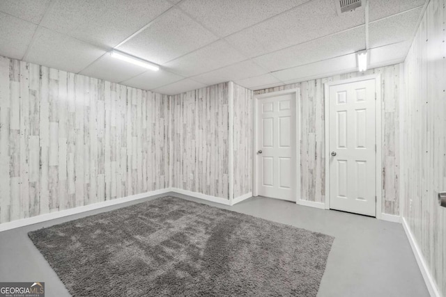 76 Lightning Rdg, Dawsonville, GA 30534 - finished below grade area with a paneled ceiling and wooden walls