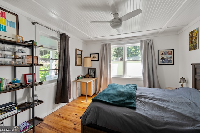 278 Fourth St, Athens, GA 30601 - bedroom featuring light wood-style floors and wood ceiling
