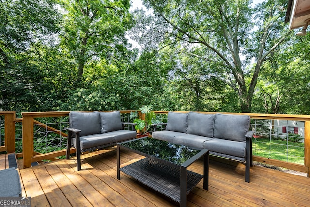 278 Fourth St, Athens, GA 30601 - wooden deck with outdoor lounge area