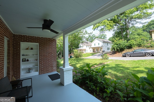 278 Fourth St, Athens, GA 30601 - view of patio with ceiling fan