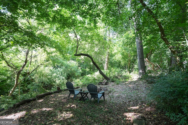 278 Fourth St, Athens, GA 30601 - view of yard with a forest view