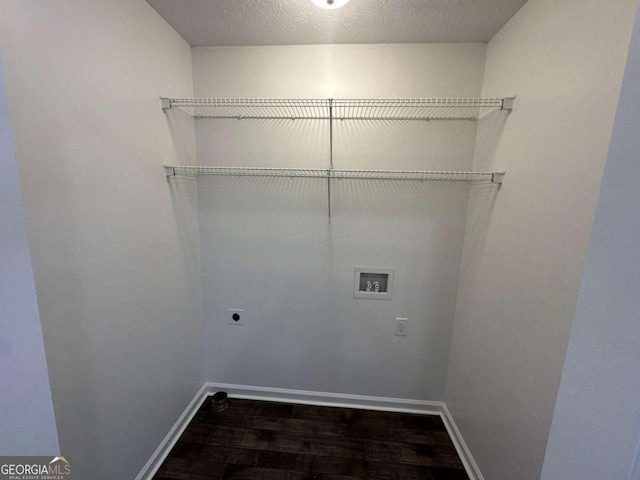 11 Long Branch Xing, Dahlonega, GA 30533 - washroom featuring hookup for an electric dryer, hookup for a washing machine, and dark wood finished floors
