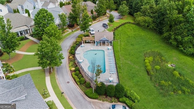 397 Cypher Dr, Suwanee, GA 30024 - aerial view of residential area with a pool