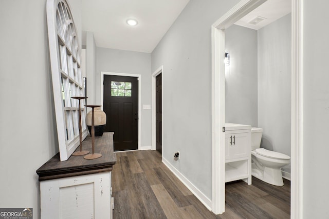 92 Autumn Path, Rockmart, GA 30153 - entryway featuring wood finished floors and recessed lighting