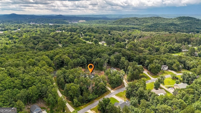 92 Autumn Path, Rockmart, GA 30153 - drone / aerial view of a heavily wooded area and mountains