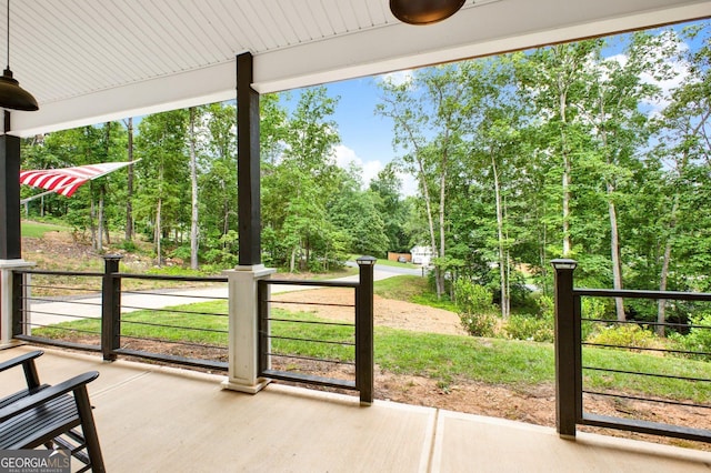 92 Autumn Path, Rockmart, GA 30153 - view of patio / terrace featuring view of wooded area
