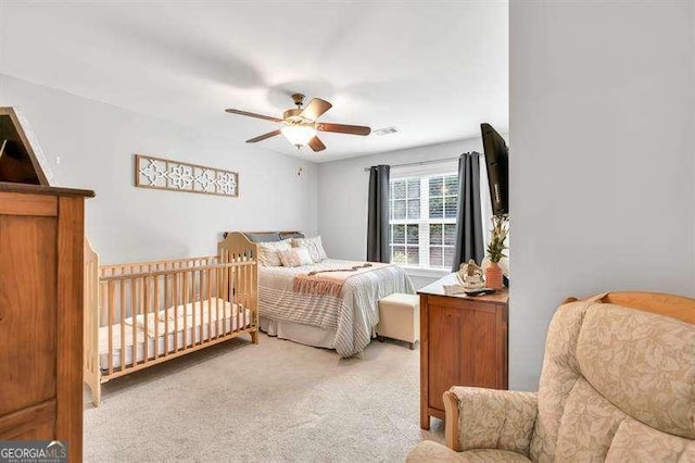 125 Shamus Way, Jefferson, GA 30549 - bedroom featuring light colored carpet and ceiling fan