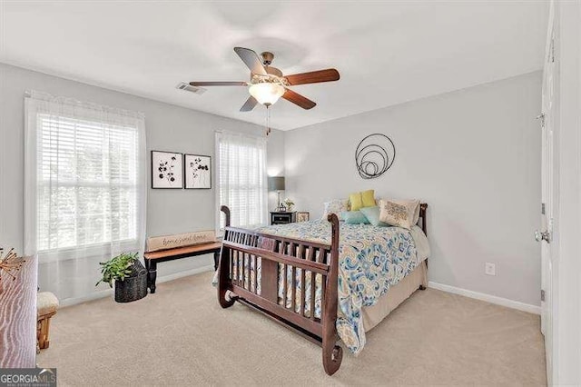 125 Shamus Way, Jefferson, GA 30549 - bedroom featuring light colored carpet and ceiling fan