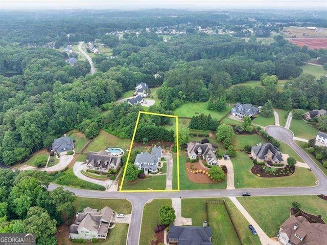 125 Shamus Way, Jefferson, GA 30549 - aerial overview of property's location featuring property boundaries highlighted and a forest