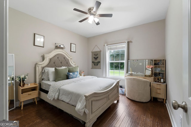 521 Peeples Valley Rd NW, Cartersville, GA 30121 - bedroom featuring wood finished floors and a ceiling fan