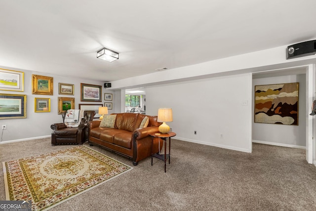 4290 Inverness Ct NE, Roswell, GA 30075 - carpeted living area featuring baseboards