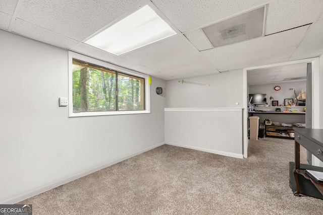 4290 Inverness Ct NE, Roswell, GA 30075 - basement featuring a paneled ceiling and carpet