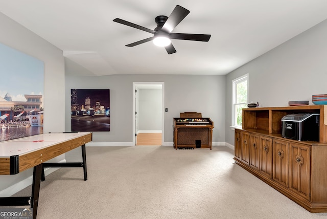28 Mcevers Branch Ct, Acworth, GA 30101 - interior space featuring ceiling fan, baseboards, and light carpet