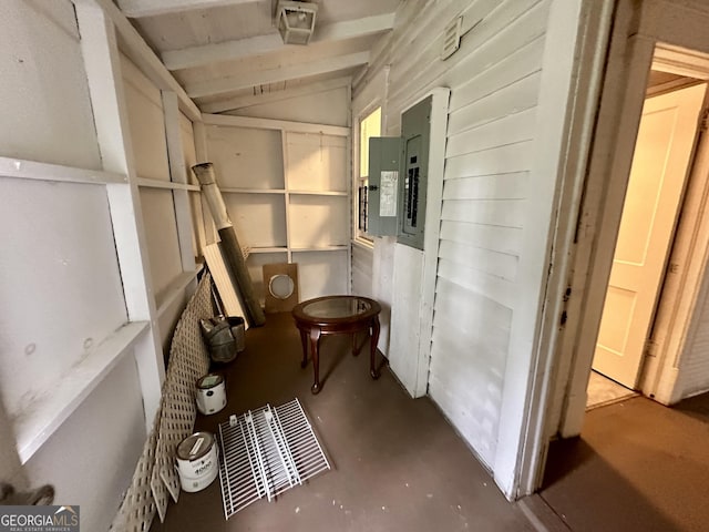 310 Butler St, Waycross, GA 31501 - hallway featuring electric panel and concrete flooring