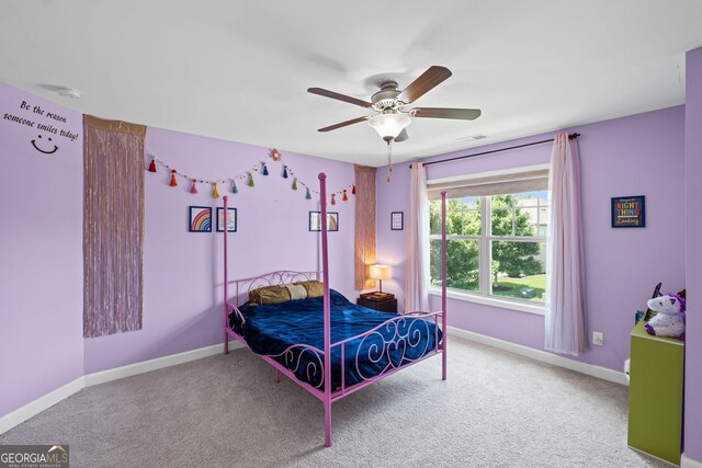 745 Newfield Ln, Alpharetta, GA 30004 - bedroom featuring carpet and a ceiling fan