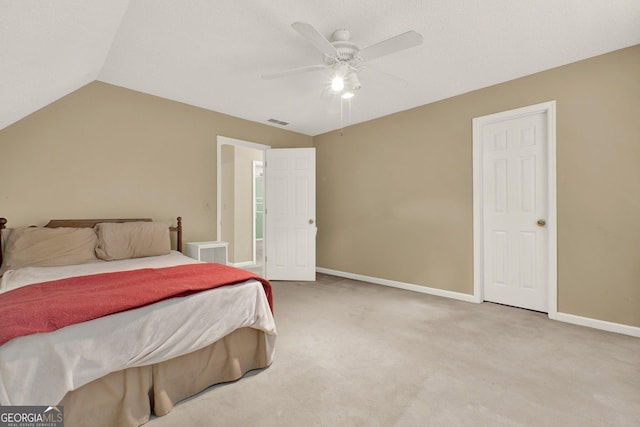4313 Deep Springs Ct NW, Kennesaw, GA 30144 - bedroom featuring vaulted ceiling, carpet floors, and ceiling fan