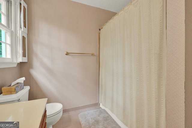 4313 Deep Springs Ct NW, Kennesaw, GA 30144 - full bathroom featuring tile patterned floors, vanity, and a shower with curtain