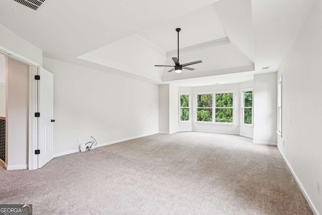 4508 Meadow Vista Trce, Lithonia, GA 30038 - carpeted empty room featuring a raised ceiling and a ceiling fan