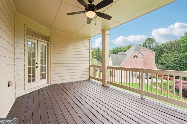 4508 Meadow Vista Trce, Lithonia, GA 30038 - deck featuring a ceiling fan
