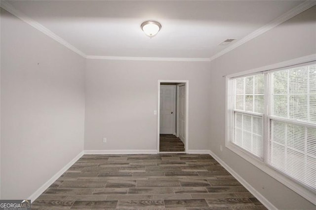 365 Hunt Crk, Acworth, GA 30101 - empty room featuring crown molding, dark wood finished floors, and baseboards