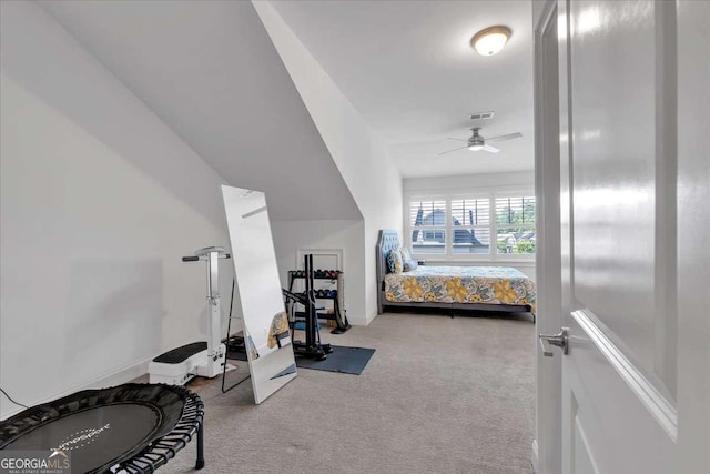 1099 Heyward Way, Alpharetta, GA 30009 - workout area featuring carpet flooring and ceiling fan