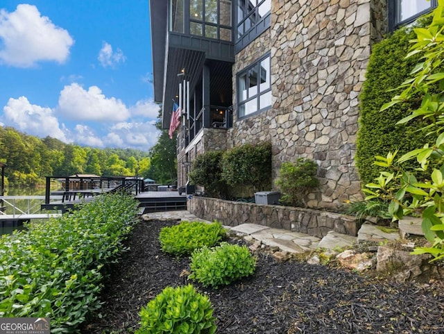 178 Rowland Pt, Morganton, GA 30560 - view of side of property with stone siding