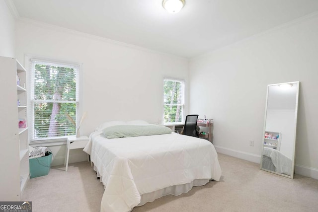 3741 Cape York Trce, Alpharetta, GA 30022 - carpeted bedroom with ornamental molding and an office area
