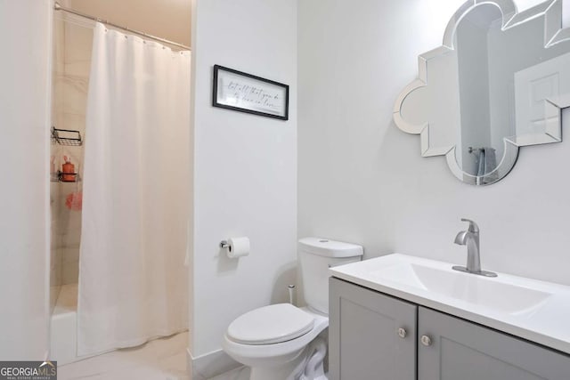 3741 Cape York Trce, Alpharetta, GA 30022 - full bathroom featuring vanity and curtained shower