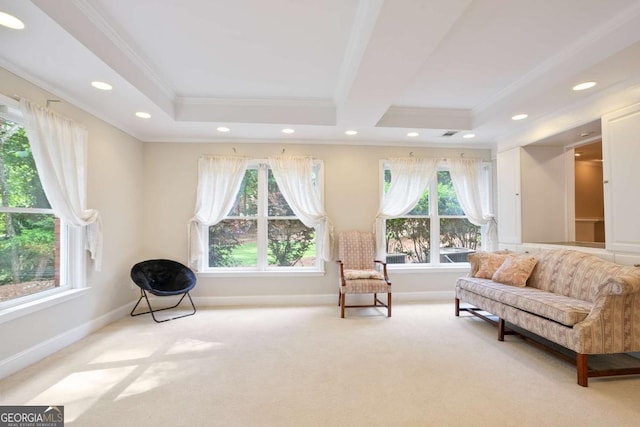 3741 Cape York Trce, Alpharetta, GA 30022 - living area featuring crown molding, plenty of natural light, carpet flooring, and recessed lighting