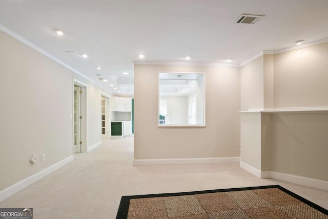 3741 Cape York Trce, Alpharetta, GA 30022 - hallway with carpet, crown molding, and recessed lighting