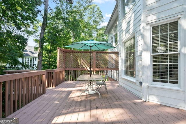 3741 Cape York Trce, Alpharetta, GA 30022 - wooden deck with outdoor dining area