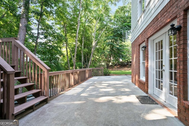 3741 Cape York Trce, Alpharetta, GA 30022 - view of patio with stairway and french doors