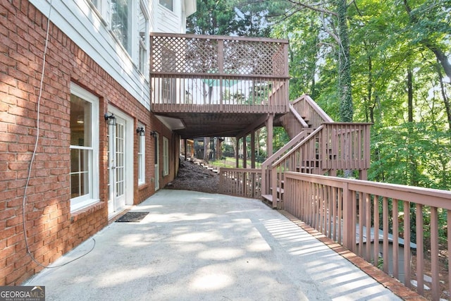 3741 Cape York Trce, Alpharetta, GA 30022 - view of patio with stairs and a wooden deck