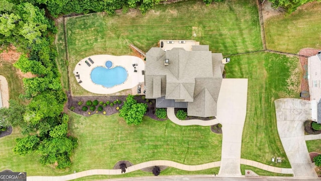 116 Archstone Sq, Mcdonough, GA 30253 - aerial view of property and surrounding area featuring a pool