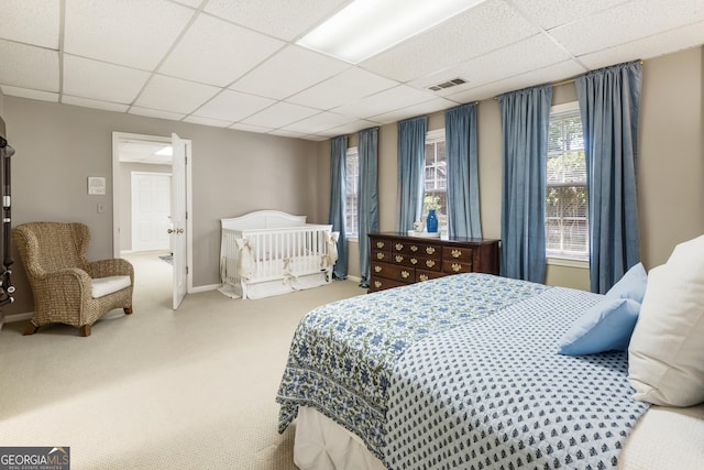 10530 Tuxford Dr, Alpharetta, GA 30022 - carpeted bedroom with a paneled ceiling