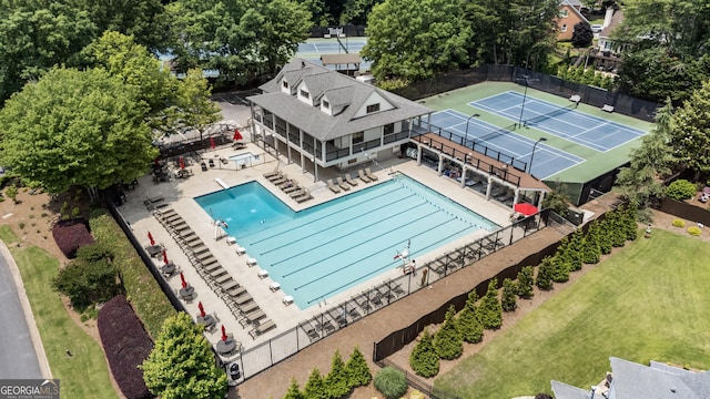 10530 Tuxford Dr, Alpharetta, GA 30022 - aerial view of a pool