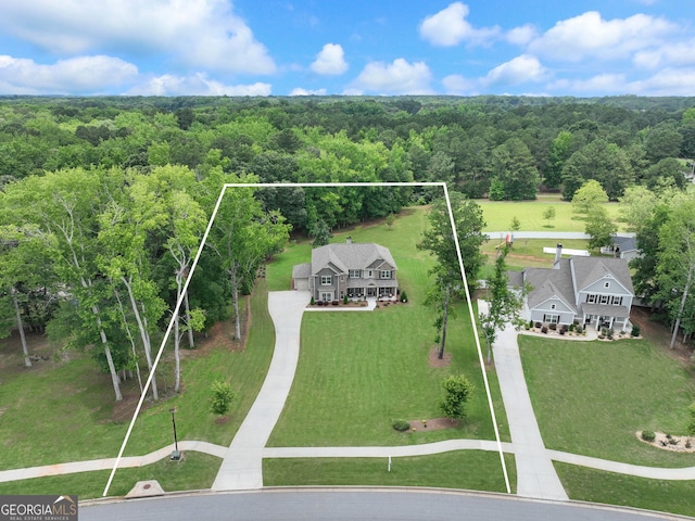 29 Peppertree Dr, Newnan, GA 30265 - view from above of property with property parcel outlined