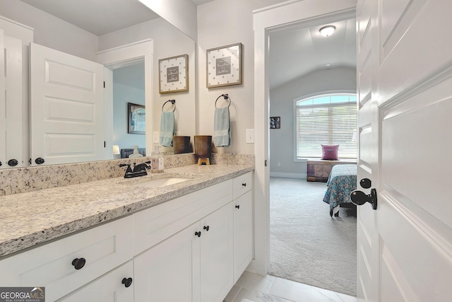 29 Peppertree Dr, Newnan, GA 30265 - ensuite bathroom with vanity and vaulted ceiling