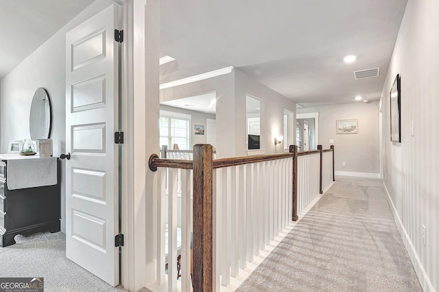 29 Peppertree Dr, Newnan, GA 30265 - hallway with light colored carpet and baseboards
