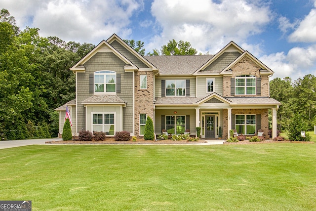 29 Peppertree Dr, Newnan, GA 30265 - craftsman-style home featuring a front yard and a shingled roof