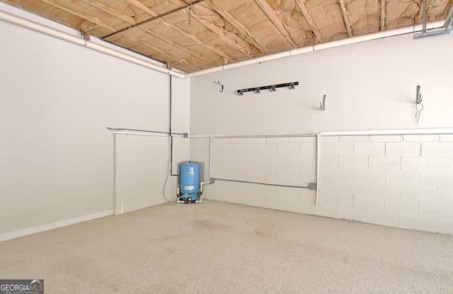 4135 Coursey Lake Rd, Douglasville, GA 30135 - garage with concrete block wall