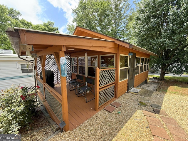 170 Tip Top Cir, Cleveland, GA 30528 - wooden terrace featuring a grill