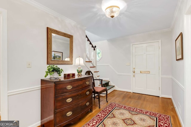 1508 Brianwood Rd Unit 1508, Decatur, GA 30033 - entrance foyer featuring stairway, light wood finished floors, and ornamental molding