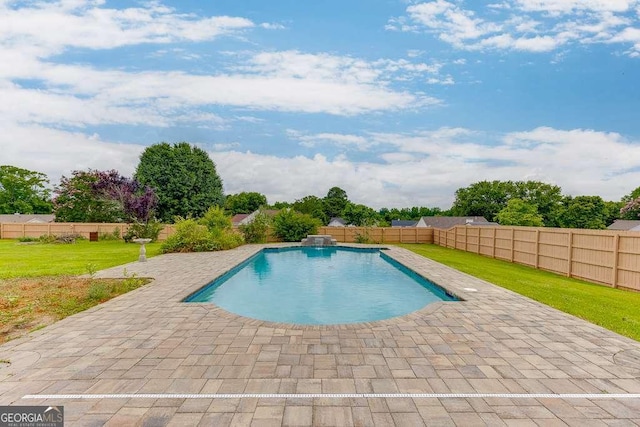 4735 Widgeon Way, Cumming, GA 30028 - view of swimming pool featuring a patio and a fenced backyard