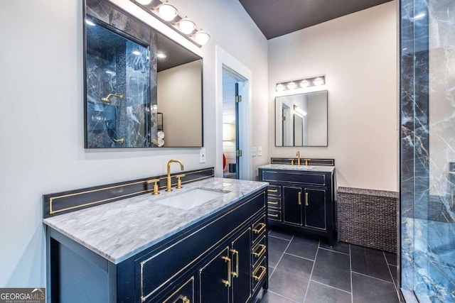 4850 Lake Fjord Pass, Marietta, GA 30068 - full bath with two vanities and tile patterned floors