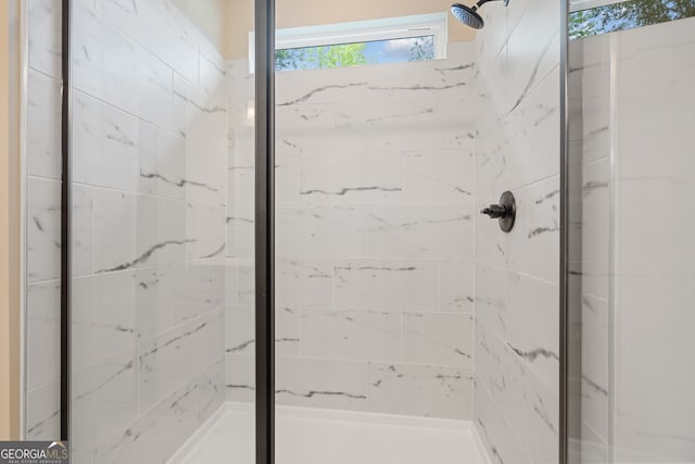 155 Roxeywood Way, Winder, GA 30680 - bathroom featuring a shower stall and healthy amount of natural light
