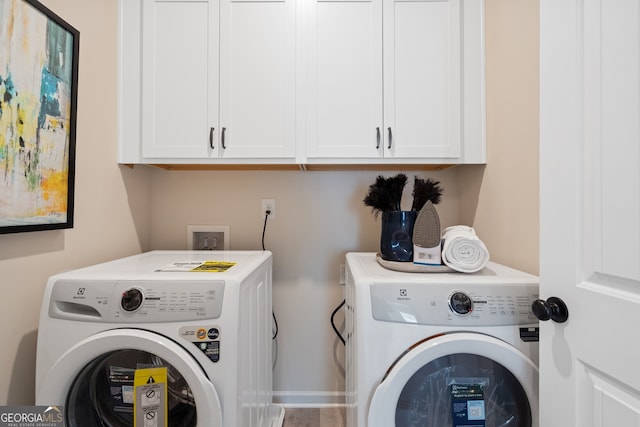 155 Roxeywood Way, Winder, GA 30680 - laundry area with separate washer and dryer and cabinet space