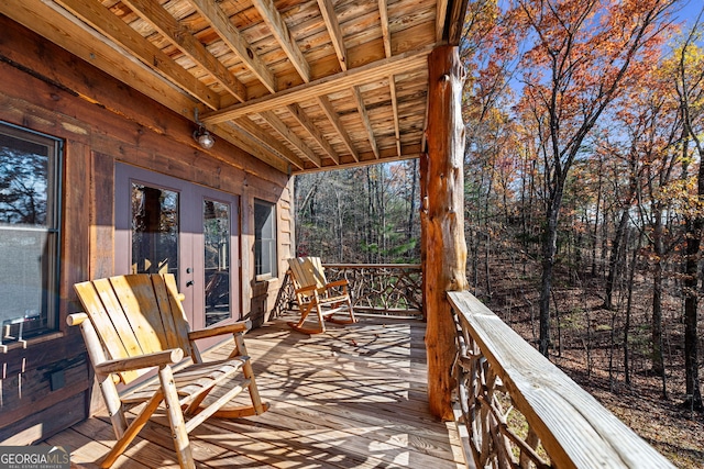 307 Big Timber Rd, Mineral Bluff, GA 30559 - view of wooden terrace